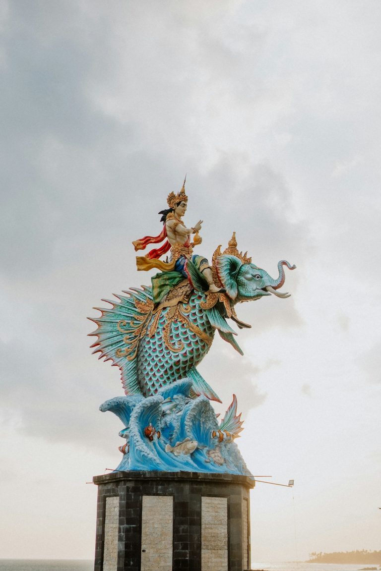 Gajah Mina statue at Pererenan Beach, Bali